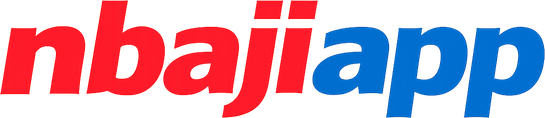 nbaji app logo on dark neon header